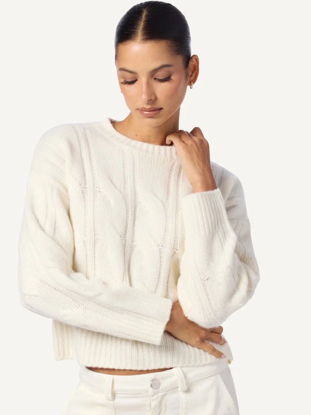 Sablyn TRISTAN CREWNECK PULLOVER | GARDENIA